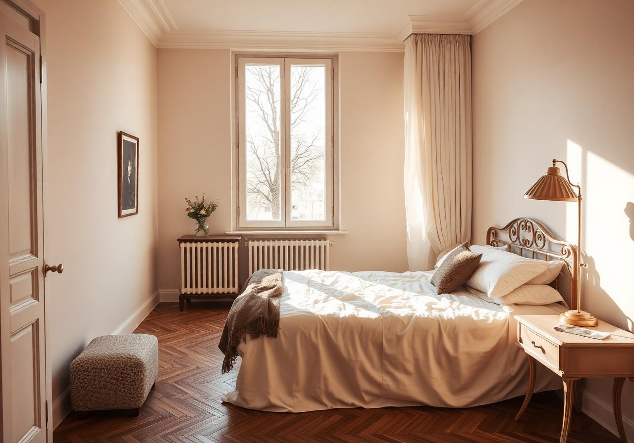 Спалня с гледка към парка